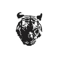 Tiger head drawing vector illustration