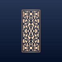 Luxury ornamental mandala design background in gold color -Seamless pattern - Decoration background - Jali and laser cutting seamless pattern -  Aztec borders set -  Laser cut panels vector