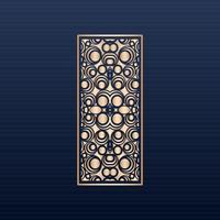 Luxury ornamental mandala design background in gold color -Seamless pattern - Decoration background - Jali and laser cutting seamless pattern -  Aztec borders set -  Laser cut panels vector