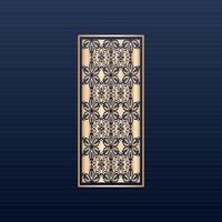 Luxury ornamental mandala design background in gold color -Seamless pattern - Decoration background - Jali and laser cutting seamless pattern -  Aztec borders set -  Laser cut panels vector
