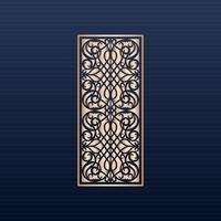 Luxury ornamental mandala design background in gold color -Seamless pattern - Decoration background - Jali and laser cutting seamless pattern -  Aztec borders set -  Laser cut panels vector