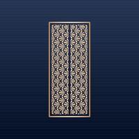 Luxury ornamental mandala design background in gold color -Seamless pattern - Decoration background - Jali and laser cutting seamless pattern -  Aztec borders set -  Laser cut panels vector