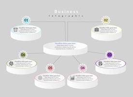 business infographic template design. Realistic circle diagram infographic. modern Business annual report data visualization. vector