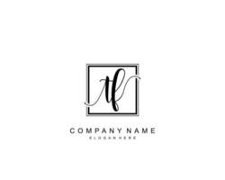 Initial TF beauty monogram and elegant logo design, handwriting logo of initial signature, wedding, fashion, floral and botanical with creative template. vector