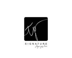 monograma de belleza tp inicial y diseño de logotipo elegante, logotipo de escritura a mano de firma inicial, boda, moda, floral y botánica con plantilla creativa. vector