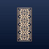 Luxury ornamental mandala design background in gold color -Seamless pattern - Decoration background - Jali and laser cutting seamless pattern -  Aztec borders set -  Laser cut panels vector