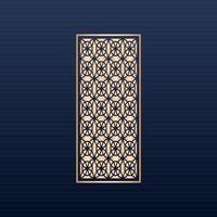 Luxury ornamental mandala design background in gold color -Seamless pattern - Decoration background - Jali and laser cutting seamless pattern -  Aztec borders set -  Laser cut panels vector