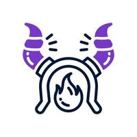 icono de cuernos de diablo para su sitio web, móvil, presentación y diseño de logotipo. vector