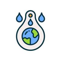 Ahorre icono de agua para su sitio web, móvil, presentación y diseño de logotipo. vector