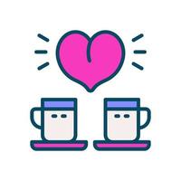 icono de taza de café para su sitio web, móvil, presentación y diseño de logotipo. vector