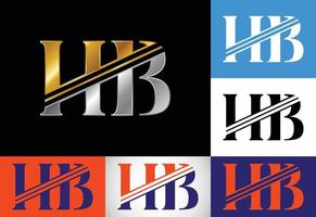 Initial Letter H B Logo Design Vector. Graphic Alphabet Symbol For Corporate Business Identity vector