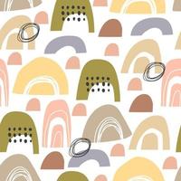 Seamless pattern with abstract decor elements vector