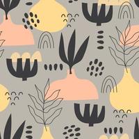 Seamless pattern with abstract decor elements. flat simple vector. vector