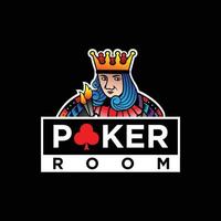 Poker room logo design vector