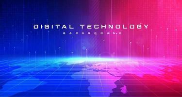 Digital technology speed connect blue pink background, cyber information, abstract metaverse communication, innovation future meta tech, internet network connection, Ai big data, illustration 3d vector