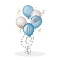 balloons blue color vector illustration