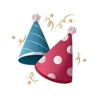 Ilustración de vector de sombreros de cumpleaños