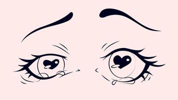 premium vector l drawing cute anime eyes. illustraion design. royalty free.  15805508 Vector Art at Vecteezy