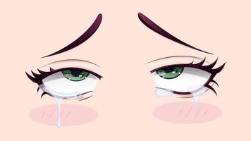 Girl eyes in manga style. 4487844 Vector Art at Vecteezy