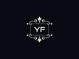 logotipo yf logotipo de lujo, diseño abstracto de la letra del logotipo yf vector