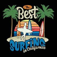 Basic RGThe best surfing in California, Shirt print template, typography design for shirt perfect design of mothers day fathers day valentine day christmas halloween holiday back to school fall dayB