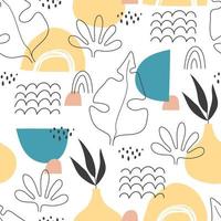 Seamless pattern with abstract decor elements. flat simple vector