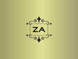 Creative Za Logo Image, Premium ZA Luxury Letter Design vector