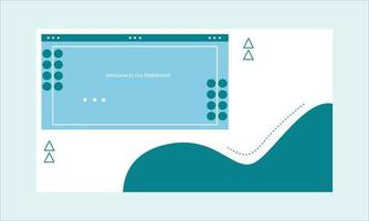 flat minimalist homepage website design vector