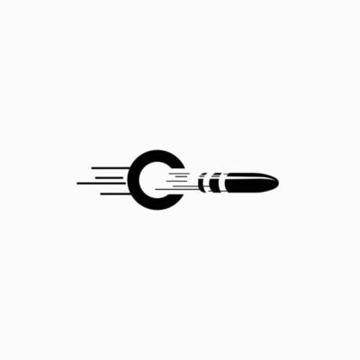flying bullet vector
