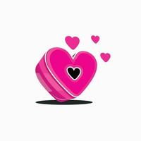 icono de personaje de diseño de amor en color rosa vector