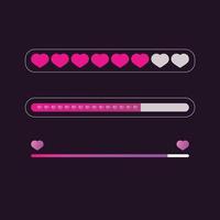 Heart loading bar vector