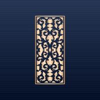 Laser cut islamic pattern - Laser cut decorative panel set with lace pattern square templates- Decorative laser cut panels template with abstract texture. geometric and floral laser cutting cnc dxf vector