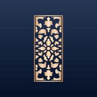 Laser cut islamic pattern - Laser cut decorative panel set with lace pattern square templates- Decorative laser cut panels template with abstract texture. geometric and floral laser cutting cnc dxf vector