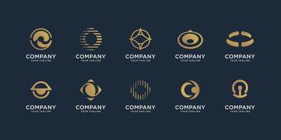colección resumen letra o diseño de logotipo. conjunto de iconos de letra o paquete para su negocio de empresa. vector