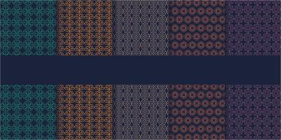 Set of bright seamless patterns. illustration bright design. Abstract geometric pattern on vibrant. vector