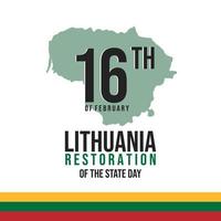 Day of Restoration of the State of Lithuania vector