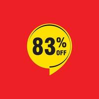 83 discount, Sales Vector badges for Labels, , Stickers, Banners, Tags, Web Stickers, New offer. Discount origami sign banner.