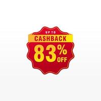 83 discount, Sales Vector badges for Labels, , Stickers, Banners, Tags, Web Stickers, New offer. Discount origami sign banner.