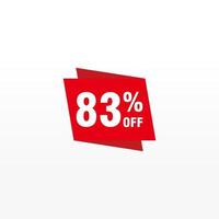 83 discount, Sales Vector badges for Labels, , Stickers, Banners, Tags, Web Stickers, New offer. Discount origami sign banner.