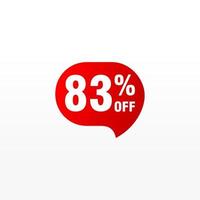 83 discount, Sales Vector badges for Labels, , Stickers, Banners, Tags, Web Stickers, New offer. Discount origami sign banner.