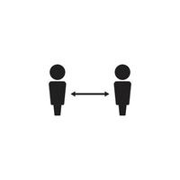 social distancing icon vector