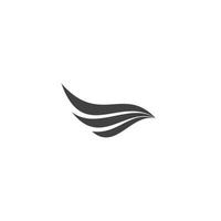 logotipo de ala de halcón vector