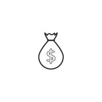 money bag icon vector