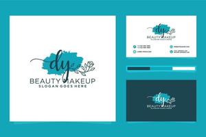 Initial DY Feminine logo collections and business card templat Premium Vector