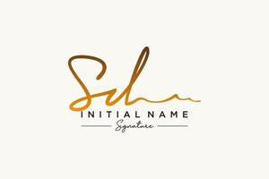 Initial SD signature logo template vector. Hand drawn Calligraphy lettering Vector illustration.