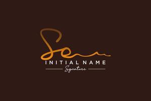 Initial SE signature logo template vector. Hand drawn Calligraphy lettering Vector illustration.