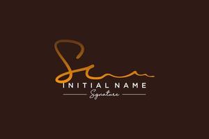 Initial SC signature logo template vector. Hand drawn Calligraphy lettering Vector illustration.