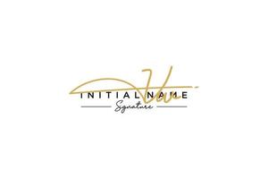 Initial VW signature logo template vector. Hand drawn Calligraphy lettering Vector illustration.