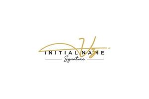 Initial VZ signature logo template vector. Hand drawn Calligraphy lettering Vector illustration.