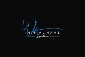 Initial WB signature logo template vector. Hand drawn Calligraphy lettering Vector illustration.
